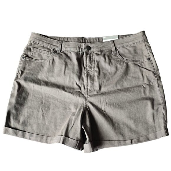 𝅺GEORGE High Waist Casual Green Shorts. Size 18. BNWT - Picture 1 of 7